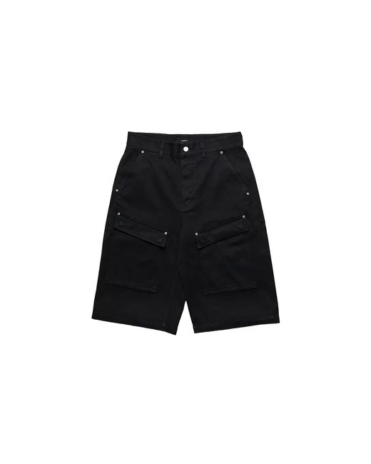 Purple Brand Black Big Cargo Shorts Stone Wash" M5024 Pbcs326" for men