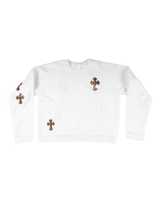 Chrome Hearts Black Flooded Patch Crewneck Chrm1092"