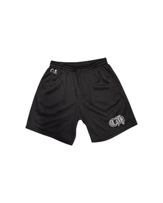 Chrome Hearts Black Sports Mesh Varsity Shorts Chrm1013" for men