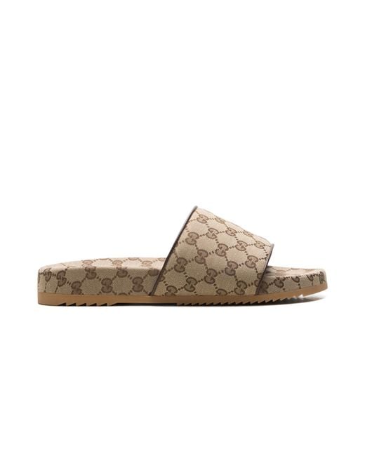 Gucci Black Gg Slide Canvas" 624695 H6320 9763" for men