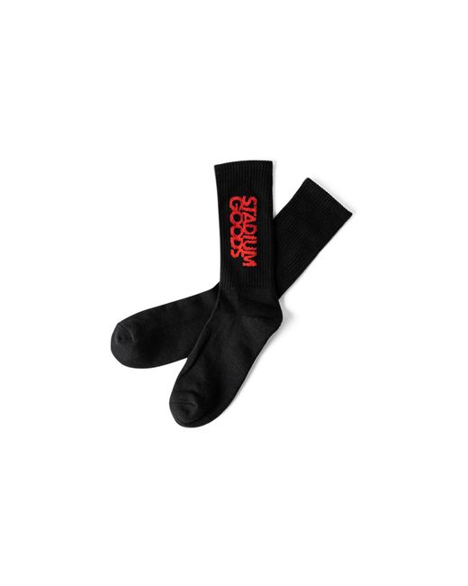 Stadium Goods Black Crew Socks "Bred" Sgs0109" for men