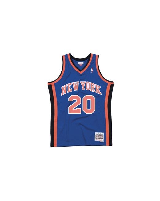 Mitchell & Ness Blue Nba Swingman Jersey Knicks 199 "Knicks 199" Smjylg19073 Nykroya98Aho" for men
