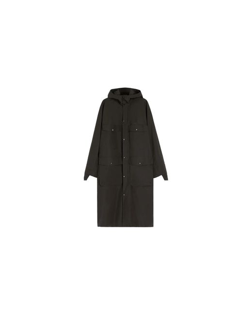 Lemaire Black Utility Raincoat "Dark Espresso" Co1116 Lf1019 Br507" for men