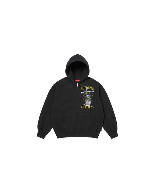 Supreme Black Dsny Zip Up Hooded Sweatshirt "Ss26
