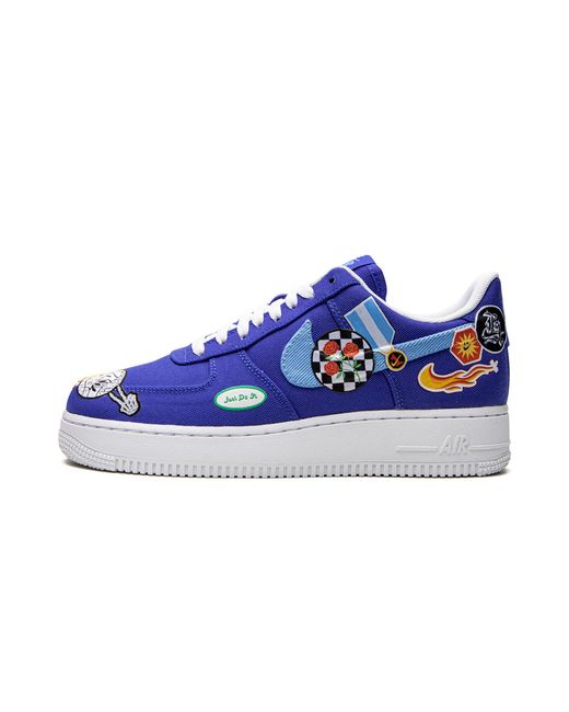 Nike Blue Air Force 1 Lo '07 Prm Mns "Los Angeles Patched Up" Dx2306 400"