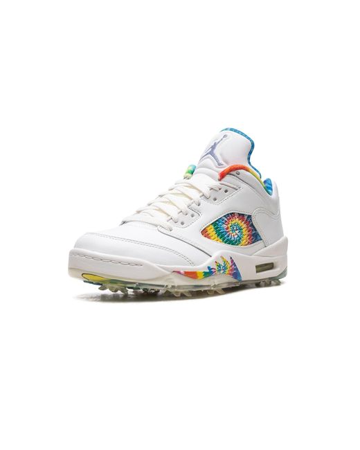 Nike Black Air 5 Low Golf "peace, Love, And Golf" Shoes