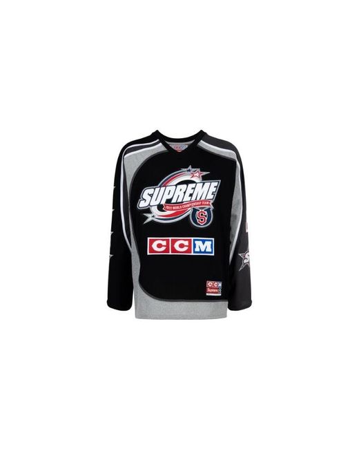 Supreme Ccm All Stars Hockey Jersey T-shirt In Black