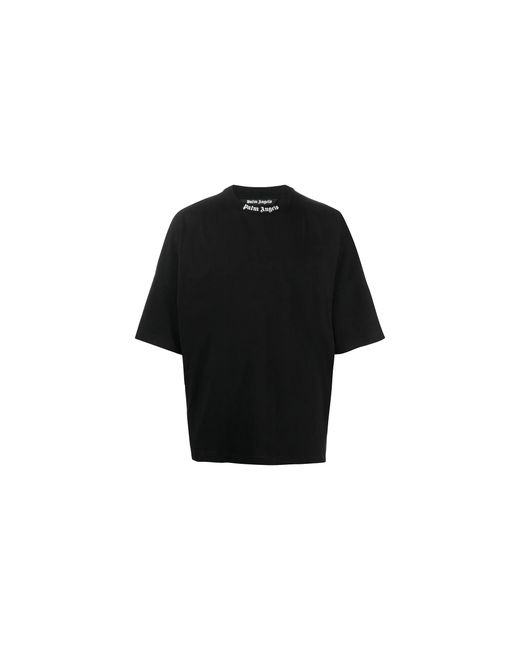 Palm Angels Black Classic Logo Over T-Shirt Pmaa002C99Jer0011001" for men