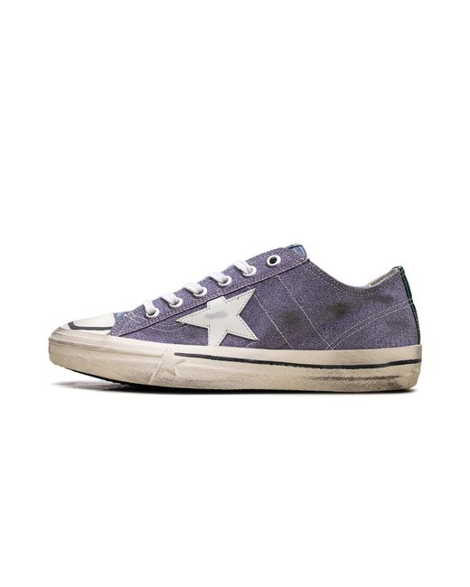 Golden Goose Deluxe Brand Black V-Star Lab "Lilac Leather And Glitter With Star" Gwf00129 F006427 82780"