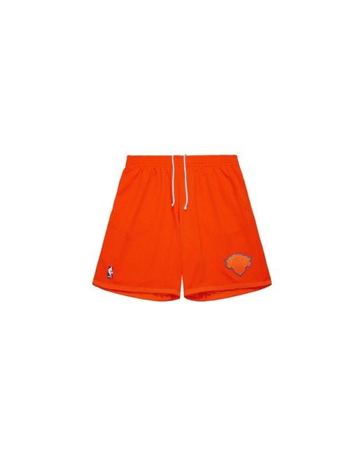 Mitchell & Ness Orange Nba Christmas Day Shorts Knicks 2012 Smsh6516 Nyk12Ppporan" for men