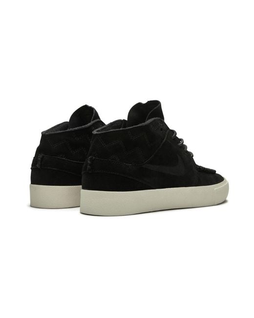 Nike Black Stefan Janoski Mid Crafted Shoes