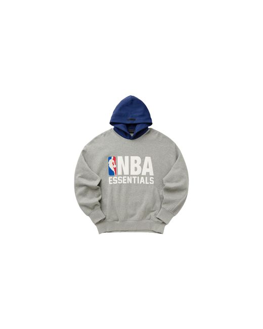 Fear Of God Black Nba Sports Fit Hoodie "Concrete Heather Estate" 192Nb256402F" for men