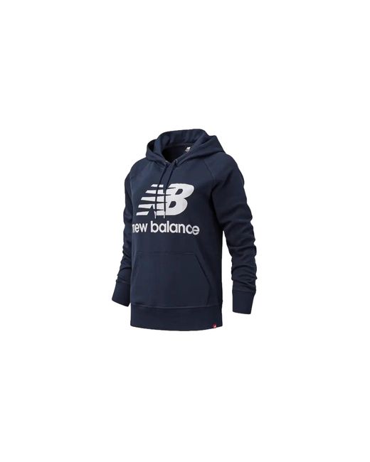 New Balance Blue Essentials Pullover Hoodie "Eclipse Marino" Wt03550 Ecl"
