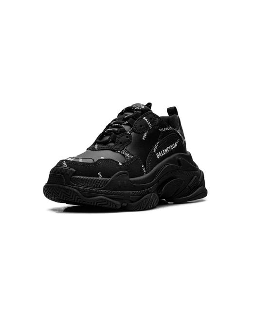 Balenciaga Black Triple S Logo" 524039 W2Fa1 1090"