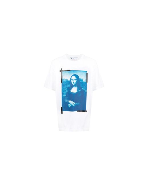 Off-White c/o Virgil Abloh Black Monalisa Over Short Sleeves T-Shirt Omaa038C99Jer00 20145" for men