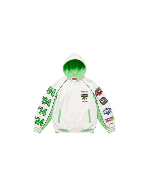 Supreme Green Playoffs Zip Up Hooded Sweatshirt "Fw25