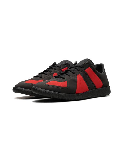 Maison Margiela Replica Low Top Sneaker "two Tone Red Black" Shoes for men