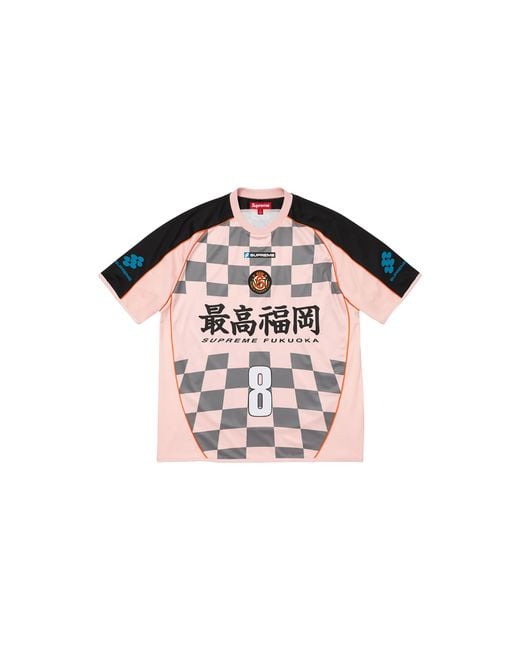 Supreme Black Checkerboard Soccer Jersey "Ss26