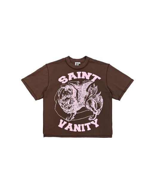 SAINT VANITY Black Griffin T-Shirt Sv034" for men
