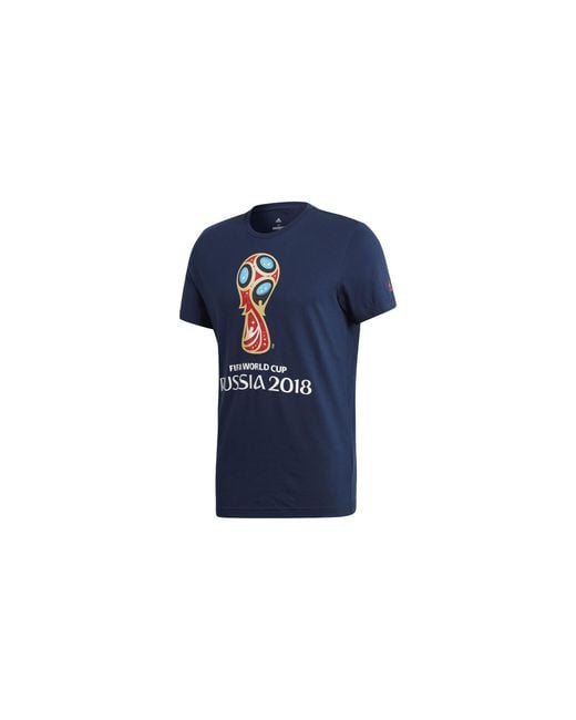 Adidas Blue Fifa 2018 World Cup Emblem T-Shirt Cv6337" for men