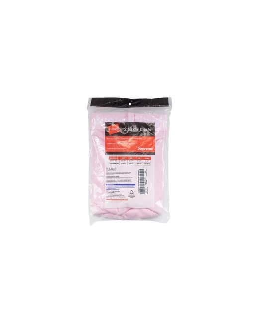 Supreme Black Hanes Boxer Briefs (2 Pack) "Fw21" Su11122"