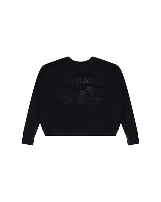 Rhude Black Crewneck Sweater Rhd-Mhds-1946" for men