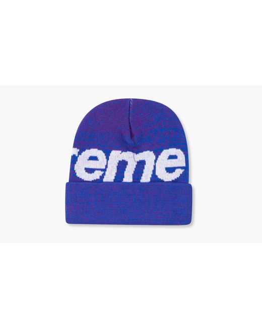 Supreme Blue Big Logo Beanie "Fw 21" for men