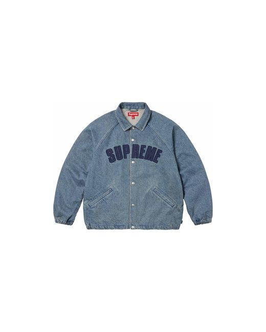 Supreme Blue Arc Denim Coaches Jacket "Fw25