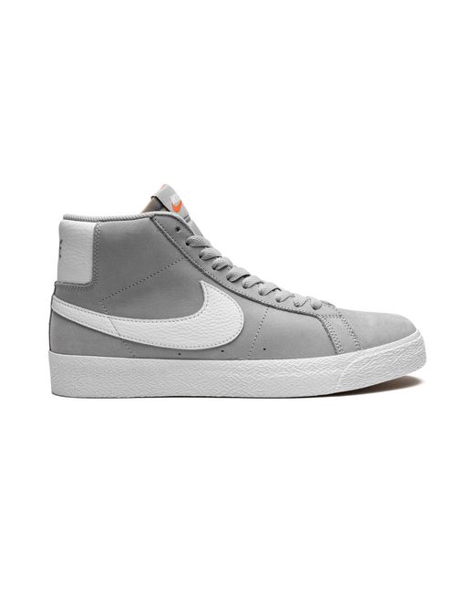 Nike Gray Sb Blazer Mid "Wolf" Dv5467 001" for men