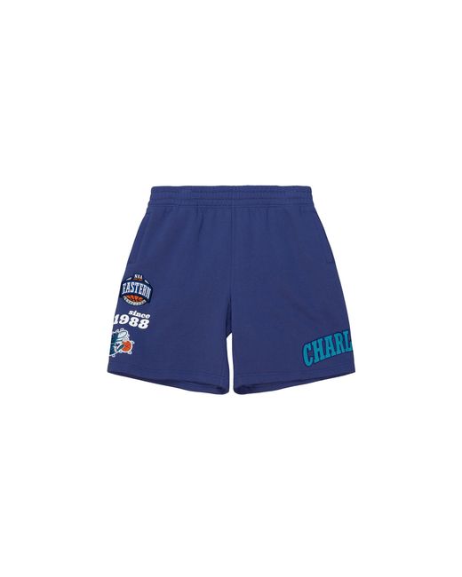 Mitchell & Ness Blue Team Origins Fleece Shorts "Nba Hornets" Pshr4851 Choyyppphrpr" for men