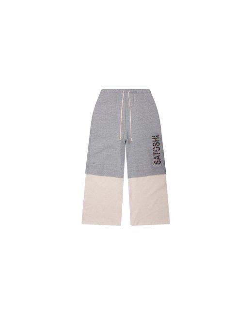 Satoshi Nakamoto Black Double Layer Studded Sweatpant "Heather" Sat005" for men