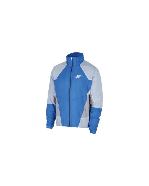Nike Blue Sportswear Hooded Woven Jacket "Light Photo Topaz Mist Sail" Ar1869 406" for men