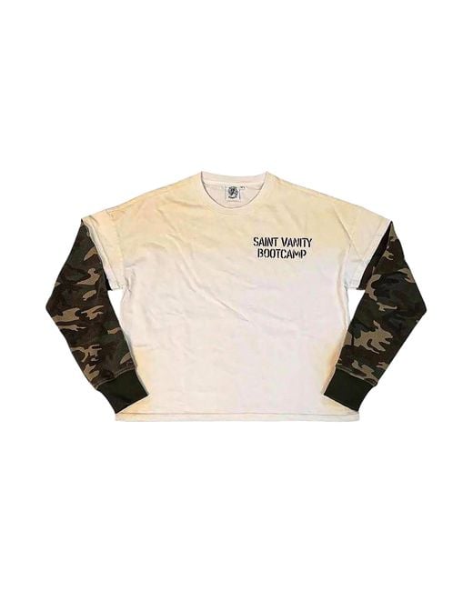 SAINT VANITY Black Bootcamp Thermal Long-Sleeve T-Shirt Sv009" for men