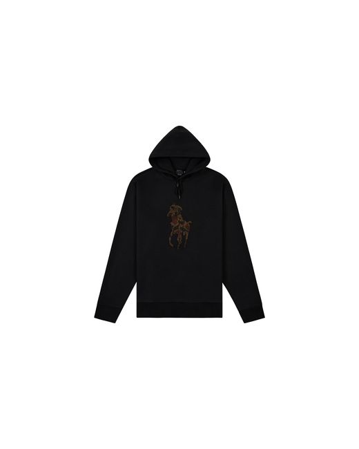 Polo Ralph Lauren Black Camo Big Pony Double-Knit Hoodie 710980338001" for men
