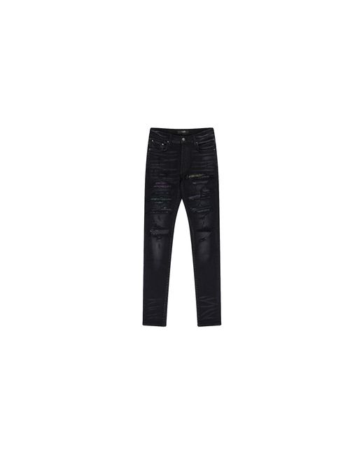 Amiri Paisley Thrasher Jean Pf22Mds017_Black" for men