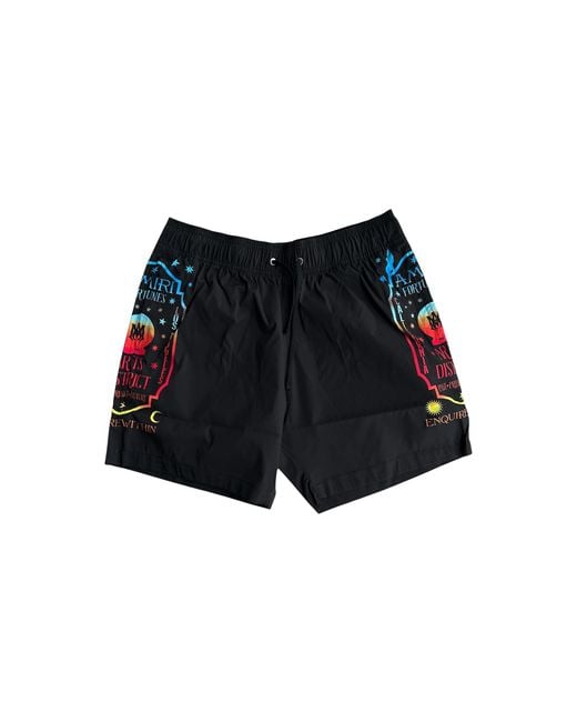 Amiri Black Fortune Logo Swimshorts & Ps23Msb004 001" for men