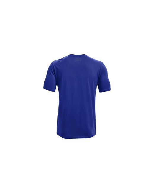 Under Armour Blue Freedom Chest Flag T-Shirt 1365053 400" for men