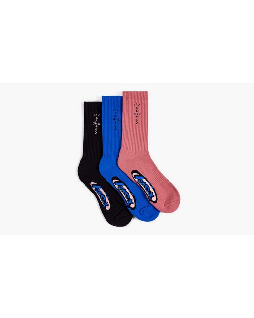 Travis Scott Black Basic 3-pack Socks "cactus Jack"