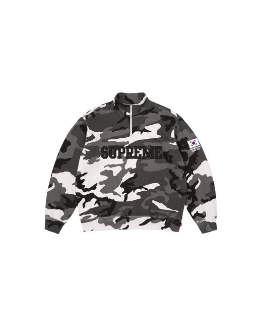 Supreme Black Shop Flag Half Zip Pullover "Ss26