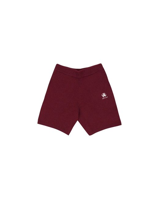 Sinclair Red Boucle Shorts "Burgundy" Boucle Shorts" for men