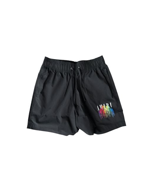 Amiri Black Ma Drip Logo Swim Shorts Ps23Msb007 001" for men