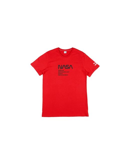 PUMA Red Nasa Space Agency T-Shirt 597134 11" for men