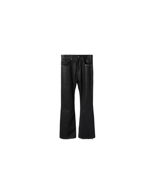Vague Studios Black Waxed Bootcut Denim Pants Vg008" for men