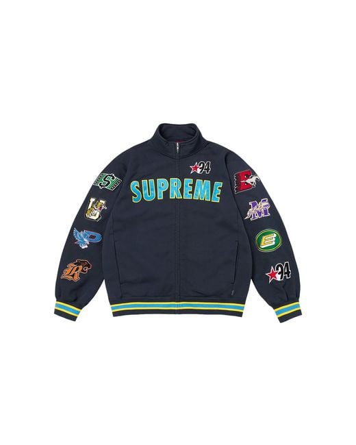 Supreme Blue Mascots Zip Up Sweatshirt "Ss26
