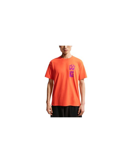 Nike Red Acg Dri-Fit T-Shirt "Safety" Ih1300 819" for men