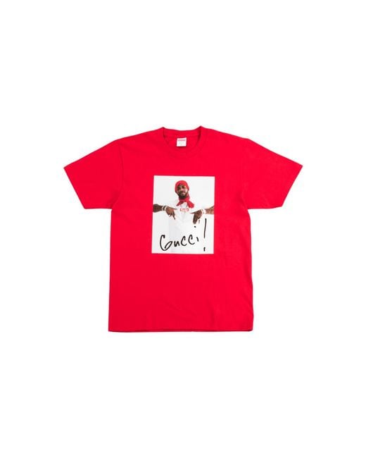 Supreme Red Gucci Mane T-Shirt Su1237" for men