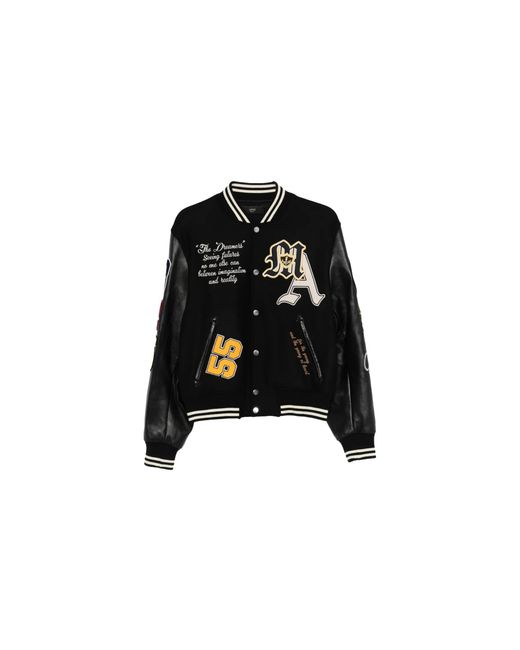 Amiri Black Varsity Patch Jacket Amouja1016 001" for men