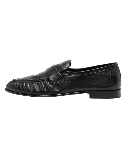 The Row Black Soft Loafers F2018 Sn60 Blk" for men