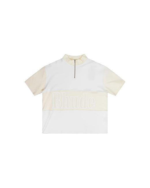 Rhude Black Panelled Henley T-Shirt Rhps22Tt10012572" for men