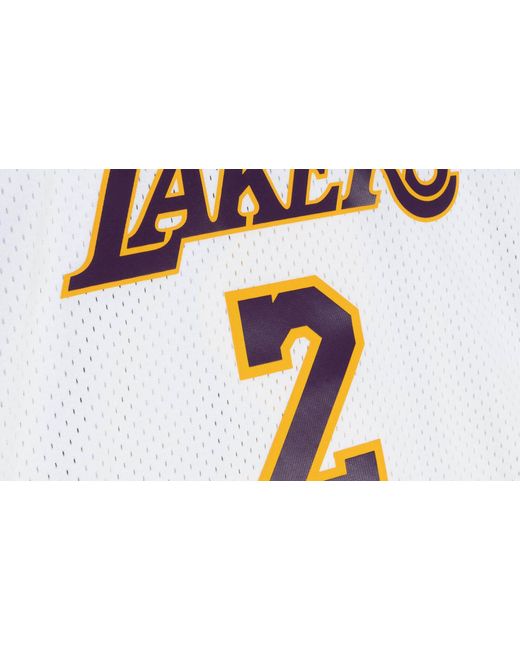 Mitchell & Ness Black Alternate Jersey "Nba La Lakers 2002 Derek Fisher" Smjy4441 Lal02Dfiwhit" for men